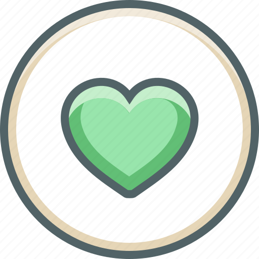 Circle, heart, favorite, favourite, like, love, romantic icon - Download on Iconfinder