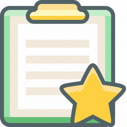 Board, clip, star, bookmark, favorite, like, paper icon - Download on Iconfinder