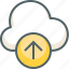 arrow, cloud, up, direction, forecast, upload, weather 