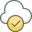 check, cloud, accept, forecast, mark, oke, weather 