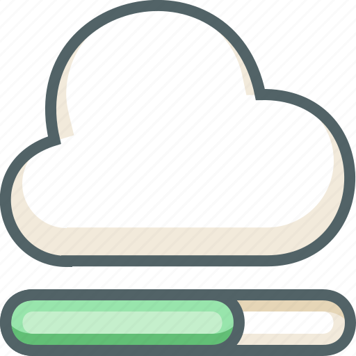 Cloud, process, data, database, forecast, server, weather icon - Download on Iconfinder