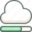 cloud, process, data, database, forecast, server, weather 