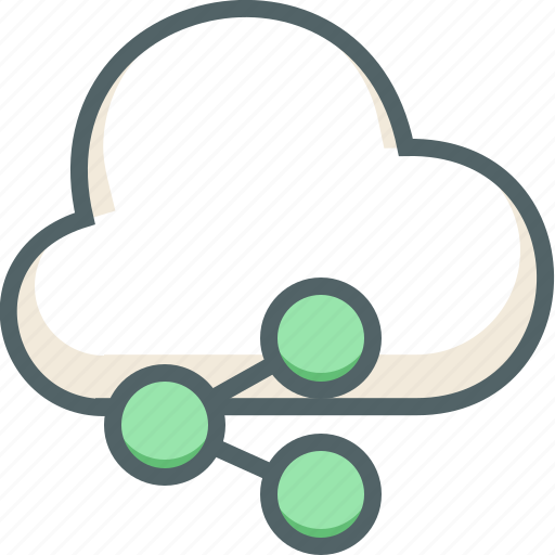 Cloud, share, communication, forecast, network, social, weather icon - Download on Iconfinder