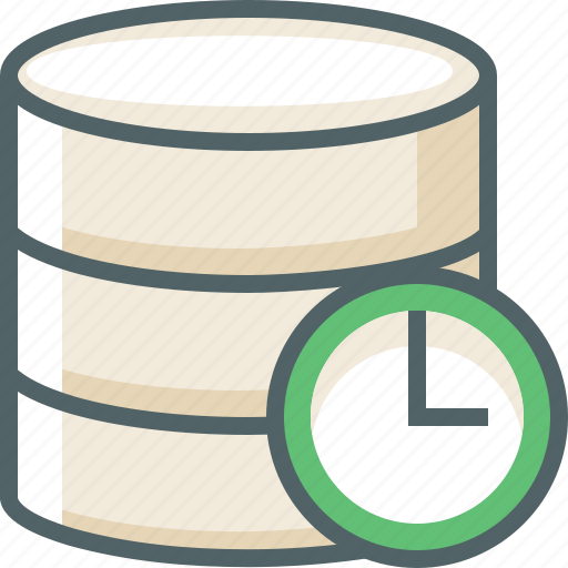 Data, storage, timer, clock, database, server, time icon - Download on Iconfinder