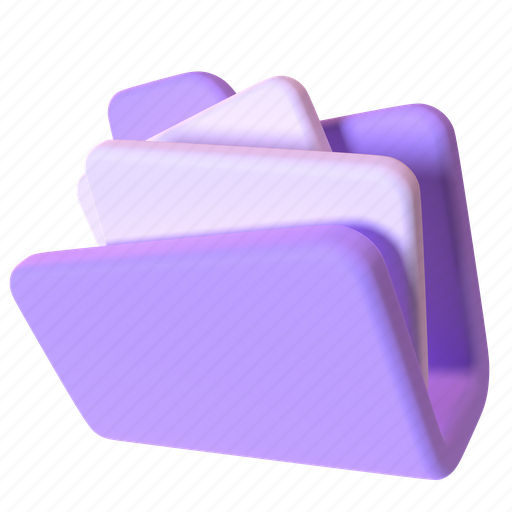 Document, folder, 2 3D illustration - Download on Iconfinder