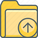 arrow, folder, up, direction, document, file, upload