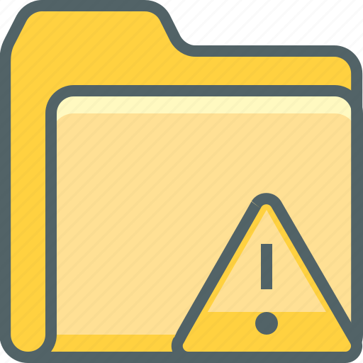 Caution, folder, alert, danger, document, file, warning icon - Download on Iconfinder
