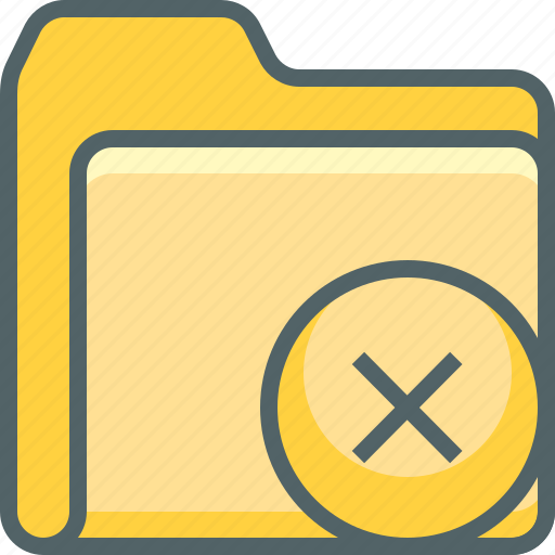 Delete, folder, cancle, close, document, file, remove icon - Download on Iconfinder