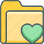 folder, heart, bookmark, document, file, like, romantic 