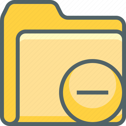 Folder, remove, close, delete, document, file, minus icon - Download on Iconfinder