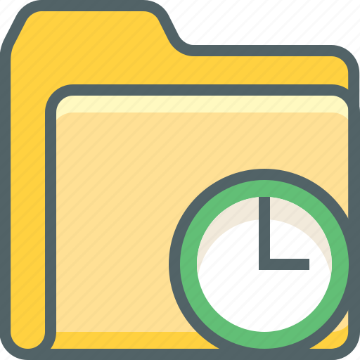 Folder, timer, alarm, clock, document, file, time icon - Download on Iconfinder