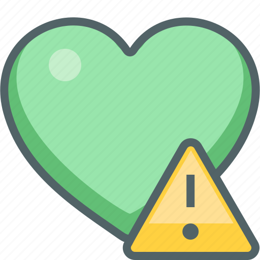 Caution, heart, alert, danger, favorite, love, warning icon - Download on Iconfinder