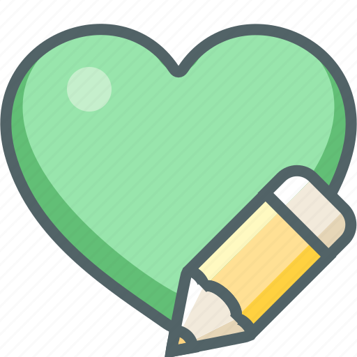 Heart, pencil, design, favorite, graphic, pen, write icon - Download on Iconfinder