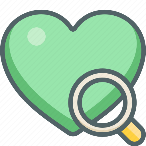 Heart, search, favorite, glass, magnifier, magnifying, zoom icon - Download on Iconfinder