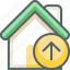 arrow, house, up, building, direction, estate, navigation 