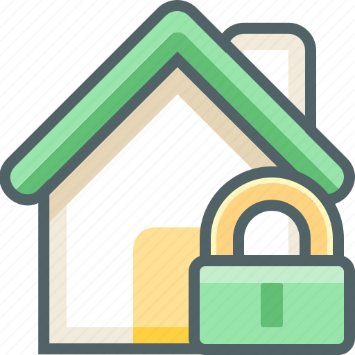 House, lock, building, estate, protection, safe, secure icon - Download on Iconfinder