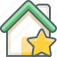 house, star, bookmark, building, estate, favorite, favourite 