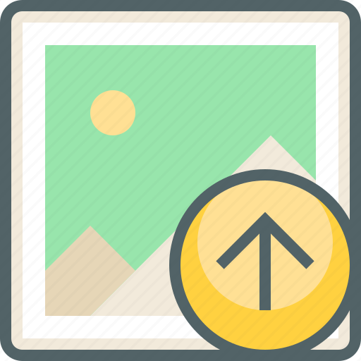 Arrow, image, up, gallery, photo, send, upload icon - Download on Iconfinder