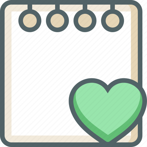 Heart, note, bookmark, document, favorite, love, paper icon - Download on Iconfinder