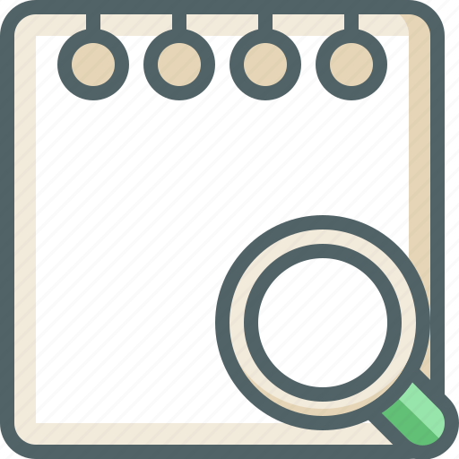 Note, search, find, glass, magnifier, magnifying, paper icon - Download on Iconfinder