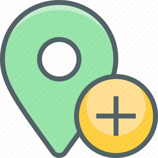 Add, location, create, direction, navigation, new, plus icon - Download on Iconfinder