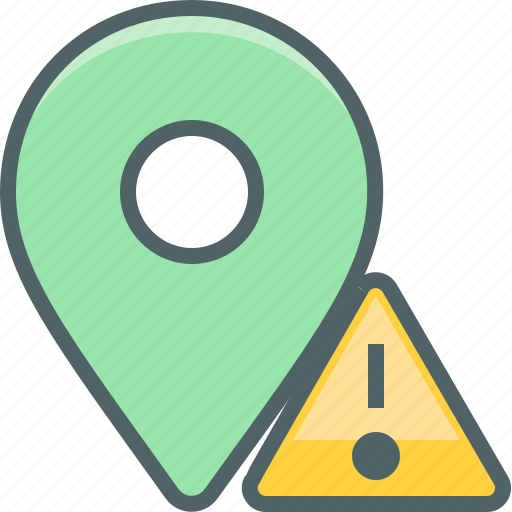 Caution, location, alert, danger, direction, navigation, warning icon - Download on Iconfinder