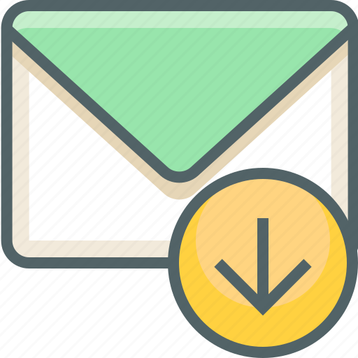 Arrow, down, mail, direction, download, email, inbox icon - Download on Iconfinder