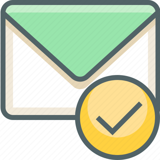 Check, mail, accept, email, inbox, letter, mark icon - Download on Iconfinder