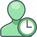 timer, user, account, alarm, clock, profile, time 