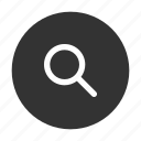 circular, find, magnifying glass, search, ui