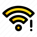alert, connection, notification, problem, signal, wifi, wireless