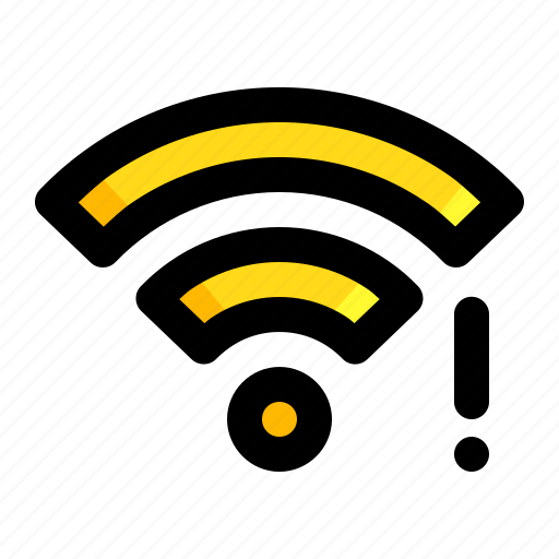 Alert, connection, notification, problem, signal, wifi, wireless icon - Download on Iconfinder