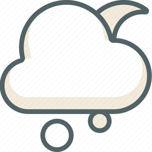 Cloud, moon, snow, weather, cloudy, forecast, winter icon - Download on Iconfinder
