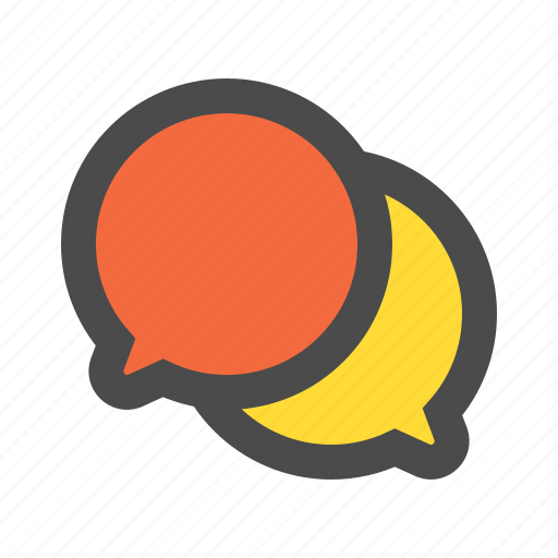 Chat, communication, dialogue, message, talk, yellow icon - Download on Iconfinder