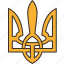 trident, emblem, ukraine, national, official 