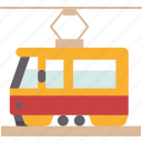 tram, downtown, transportation, public, passenger