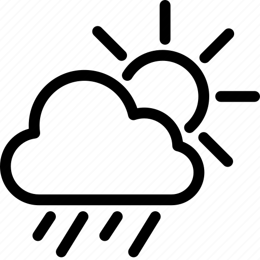Sun, cloud, rain, sunny, weather, rainy day, rainy icon - Download on Iconfinder