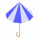 blue, cartoon, isometric, striped, umbrella, white, woman
