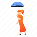 fashion, hair, lady, red, umbrella, woman
