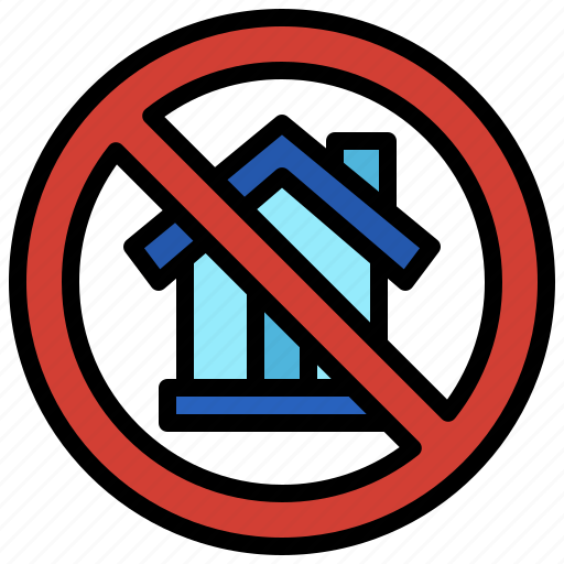 No, home, homeless, loss, real, estate, signaling icon - Download on Iconfinder