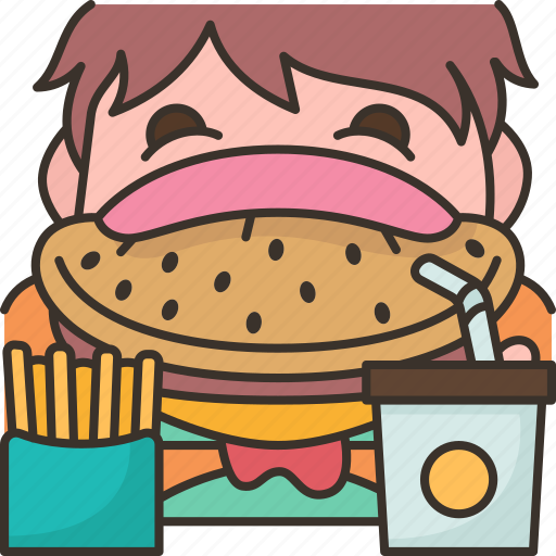 Overeating, junk, food, calories, fat icon - Download on Iconfinder