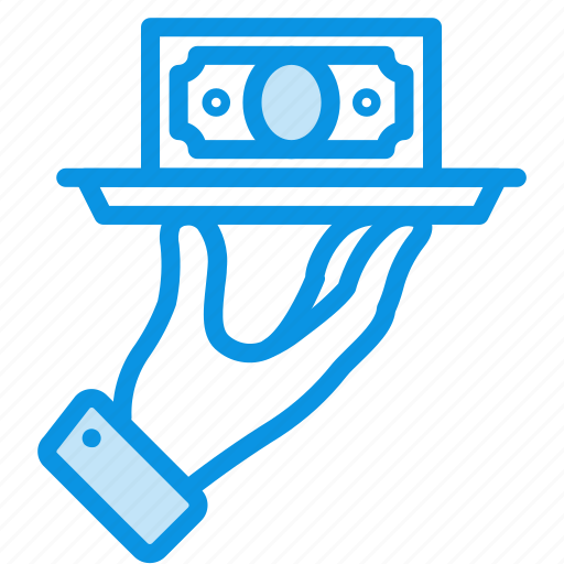 Hand, money, tray icon - Download on Iconfinder