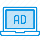 ad, advertise, laptop