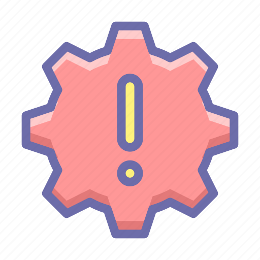 Automatic, exclamation, gear icon - Download on Iconfinder