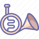 horn, instrument, trumpet