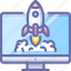 rocket, computer, startup 