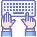 hands, keyboard, type