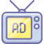 ad, sponsor, tv 