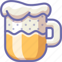 beer, foam, mug