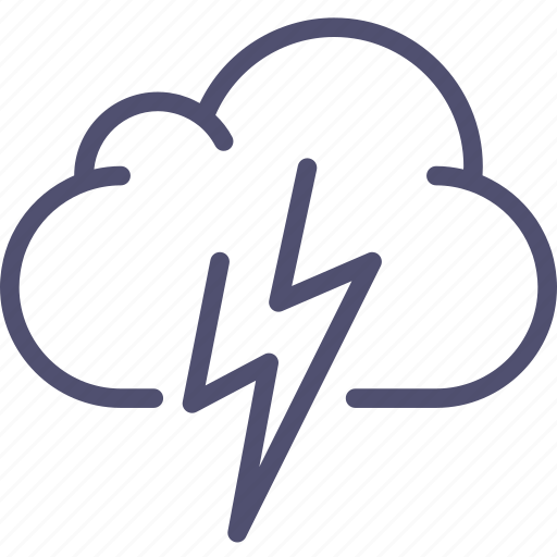 Cloud, cloudy, lightning, overcast, thunder, weather icon - Download on Iconfinder